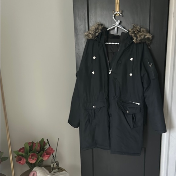 Swiss Tech Jackets & Blazers - Swiss Tech Black Jacket with Faux Fur